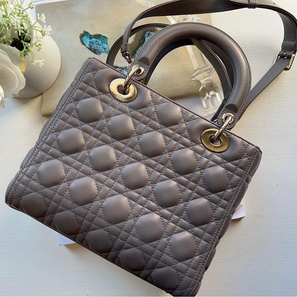 Dior Medium Lady Dior Bag Grey 2021 - Picture 2 of 8